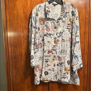 John Mark White Multicolor Graphic Tunic